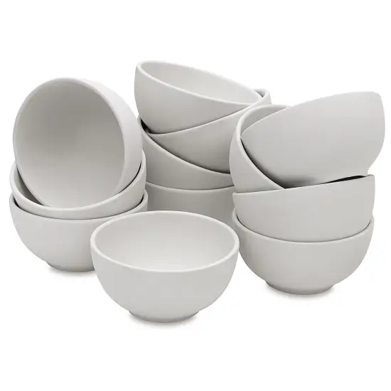 Mayco Earthenware Bisque Rice Bowls - Pkg of 12, 3"H x 5 1/2"W {1}