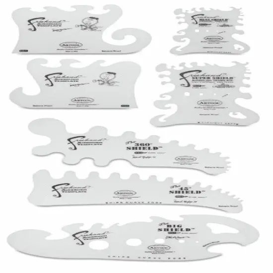 Artool Freehand Essential Seven Airbrush Template - Set of 7 {1}