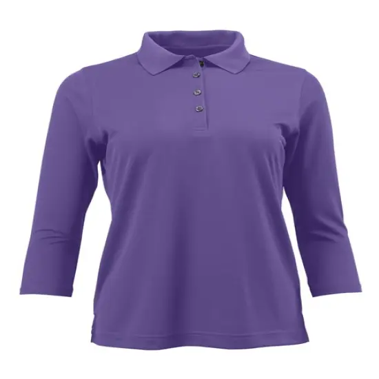 Paragon&reg; Women's Lady Palm Three Quarter Sleeve Polo Grape {1}