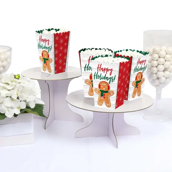 Big Dot of Happiness Gingerbread Christmas - Gingerbread Man Holiday Party Favor Popcorn Treat Boxes - Set of 12 {4}