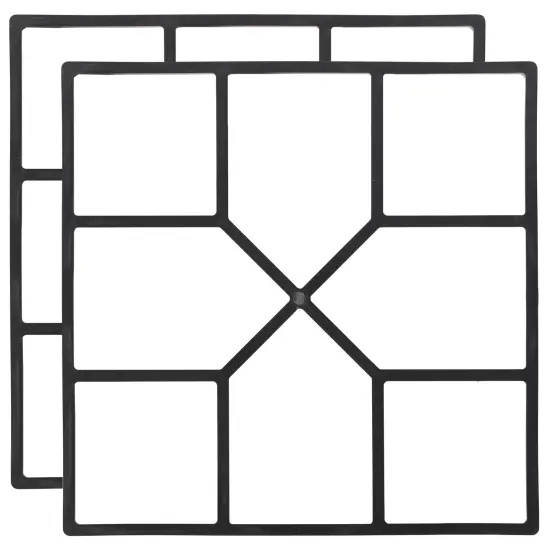 Decorative Pavement Mold Cement Form Stamp Walkway Maker Patio Stepping Stone Pavers Reusable Pathway Mould, 2 Pack {1}