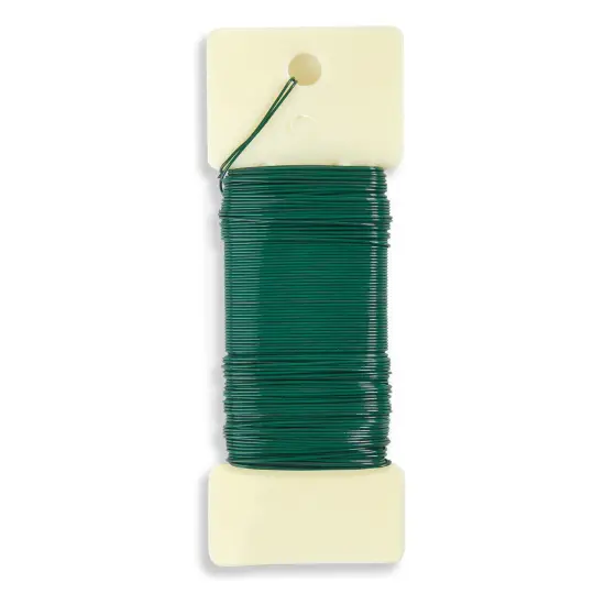 FloraCraft 20 Gauge Floral Wire 0.25lb Paddle-Green {1}