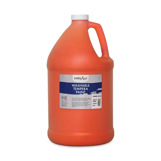 Handy Art Washable Paint - Orange, 128 oz {1}
