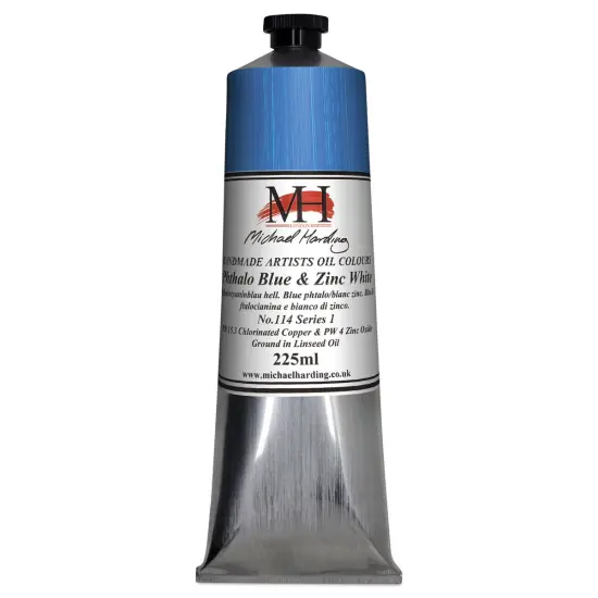 Michael Harding Artists Oil Color - Phthalo Blue and Titanium White, 225 ml tube {1}