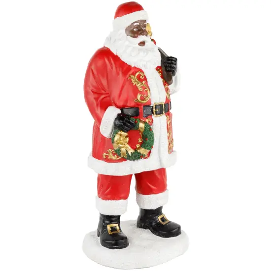 Northlight African American Santa Claus Christmas Figure - 14" Red {4}