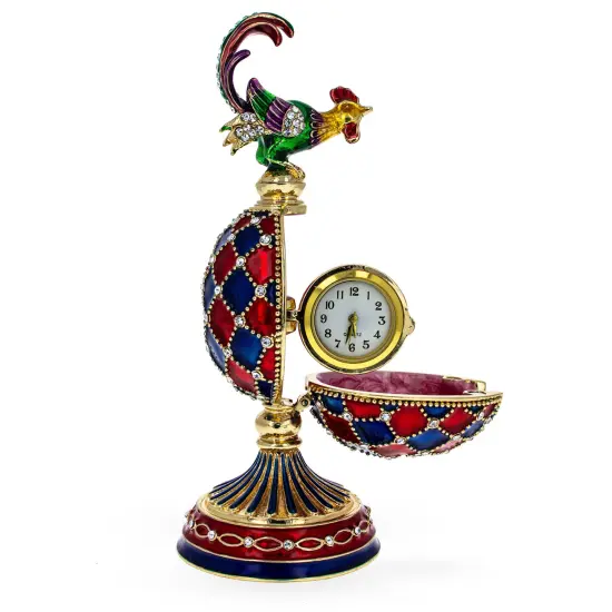 Rooster with the Surprise Clock Royal Inspired Easter Egg {1}