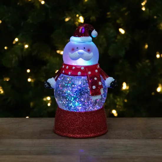 Northlight LED Lighted Santa Claus Christmas Snow Globe - 5.75" Red {3}
