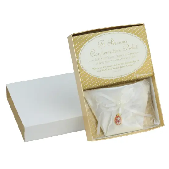 Roman Precious Confirmation Pocket w/ Dove Pendant - White {1}