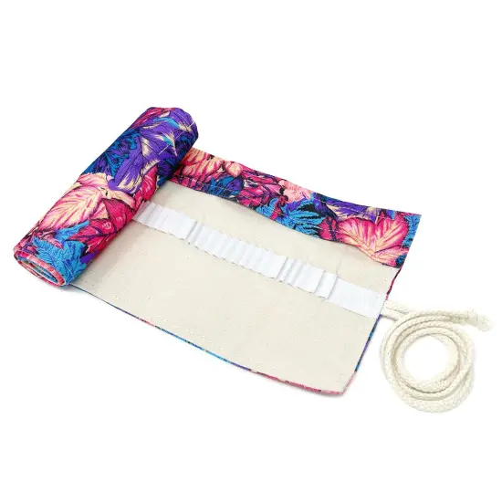 Wrapables Pencil Roll Organizer, Colored Pencil Wrap Pouch (72 slots) Vibrant Leaves {2}