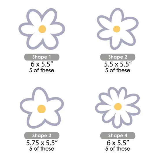 Big Dot of Happiness Purple Daisy Flowers - Decorations DIY Floral Party Essentials - Set of 20 {7}