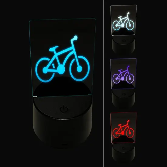Mountain Bike Bicycle Cyclist Cycling 3D Illusion LED Night Light Sign Nightstand Desk Lamp {1}