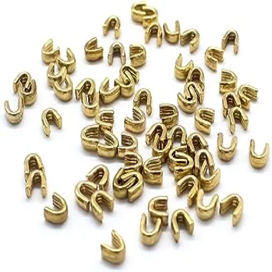 YKK #5 Top Stops Solid Brass Zipper Hardware - 50 Pairs {1}
