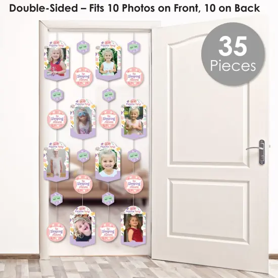 Big Dot of Happiness Pajama Slumber Party - Girls Sleepover Birthday Party Vertical Photo Garland 35 Pieces {3}