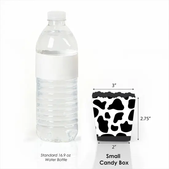 Big Dot of Happiness Cow Print - Party Mini Favor Boxes - Farm Animal Party Treat Candy Boxes - Set of 12 {4}