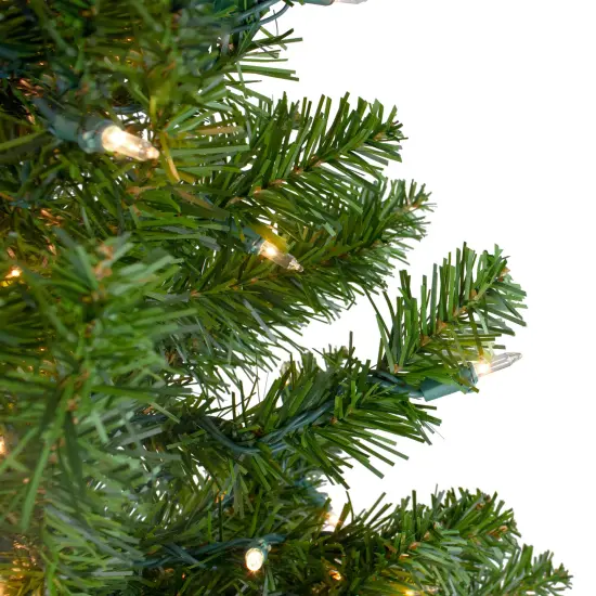 Northlight Pre-Lit Medium Canadian Pine Artificial Christmas Tree - 6' - Clear Lights Green {3}