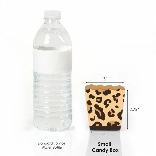 Big Dot of Happiness Leopard Print - Party Mini Favor Boxes - Cheetah Party Treat Candy Boxes - Set of 12 {4}
