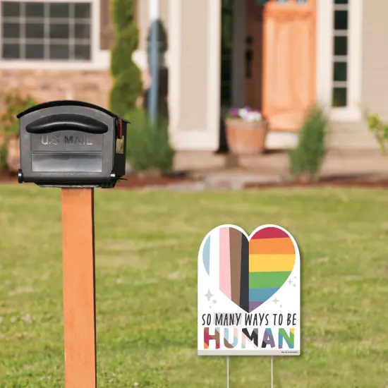 Big Dot of Happiness So Many Ways to Be Human - Outdoor Lawn Sign - Pride Party Yard Sign - 1 Piece {3}