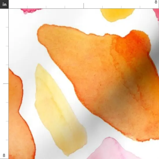 Various Fabrics by the Yard or Fat Quarter Watercolor Pink Orange Yellow Bright Whimsical Animal Print Custom Printed Fabric by Spoonflower {4}