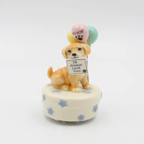 Ceramic Golden Retriever Dog Music Box, Home D&eacute;cor, Gift for Her, Gift for Mom, Kitchen D&eacute;cor, Dog Lover Gift, Pet Loss Gift {4}