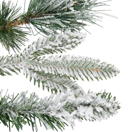 Northlight Real Touch&trade;️ Flocked Rosemary Emerald Angel Pine Artificial Christmas Garland - 9' x 14" - Unlit Green {7}