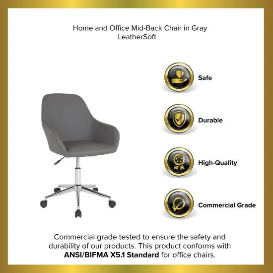 Merrick Lane Roma Home Office Bucket Style Chair with 360 Degree Rotating Swivel Beige Fabric {10}