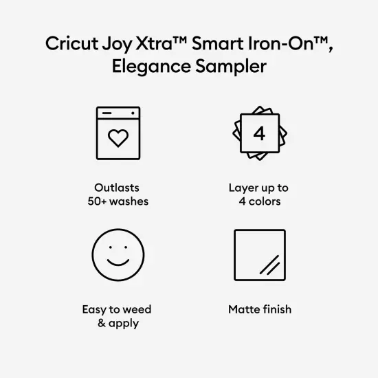 Cricut Joy Xtra Smart Iron-On Vinyl Sampler- Elegance {4}