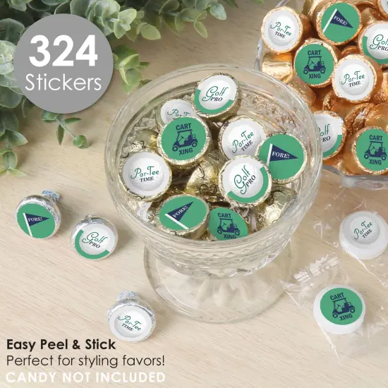 Big Dot of Happiness Par-Tee Time - Golf - Birthday or Retirement Party Small Round Candy Stickers - Party Favor Labels - 324 Count {3}