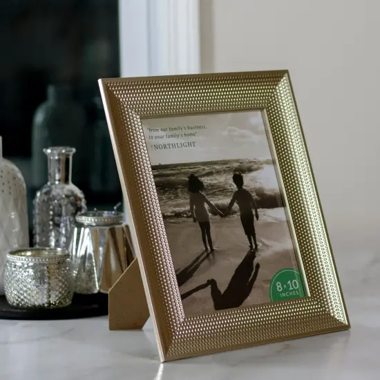 Northlight Honeycomb Rectangular Picture Frame for 8" x 10" Photo - 13.25" - Champagne Gold {3}