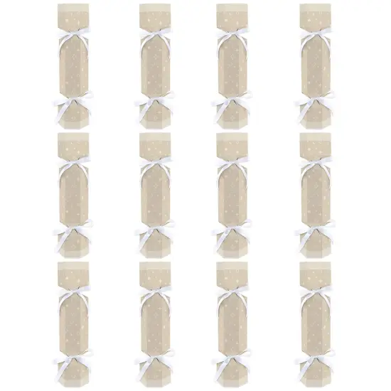 Big Dot of Happiness Tan Confetti Stars - No Snap Simple Party Table Favors - DIY Cracker Boxes - Set of 12 {6}