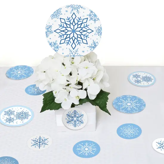 Big Dot of Happiness Blue Snowflakes - Winter Holiday Party Giant Circle Confetti - Party Decorations - Large Confetti 27 Count {7}