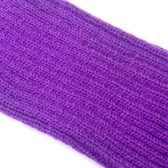Wrapables 80's Style Neon Fluorescent Ribbed Leg Warmers Purple {4}