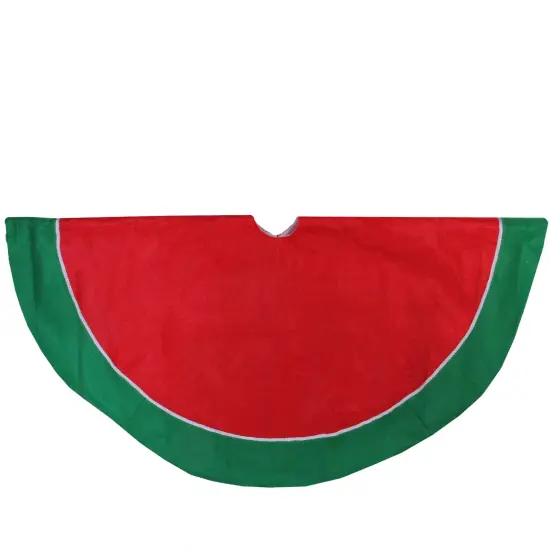 Northlight 48" Red and Green Traditional Christmas Tree Skirt {1}