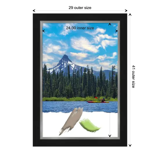 Eva Picture Frame, Photo Frame, Art Frame Eva Black Silver {1}
