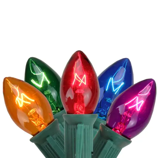 Northlight C7 Christmas String Lights - MultiColor - 24' Green Wire - 25ct {3}