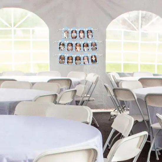 Big Dot of Happiness Blue Snowflakes 1st Birthday - DIY Boy Winter ONEderland Party Decor - 1-12 Monthly Picture Display - Photo Banner {4}