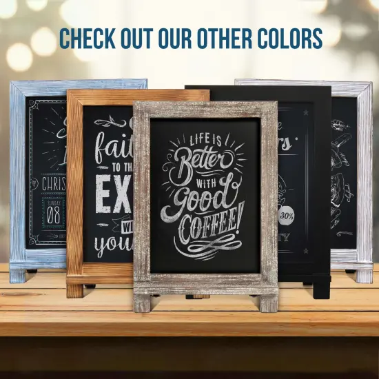 HBCY Creations Hanging or Tabletop Chalkboard with Legs/Wedding Table Sign/Kitchen Countertop Memo Board {9}