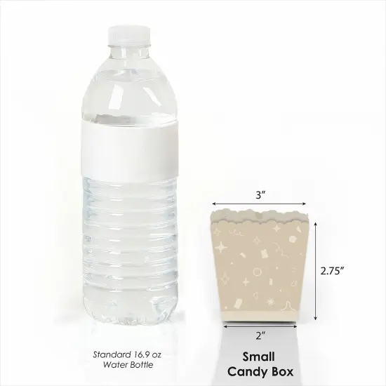 Big Dot of Happiness Tan Confetti Stars - Party Mini Favor Boxes - Simple Party Treat Candy Boxes - Set of 12 {4}