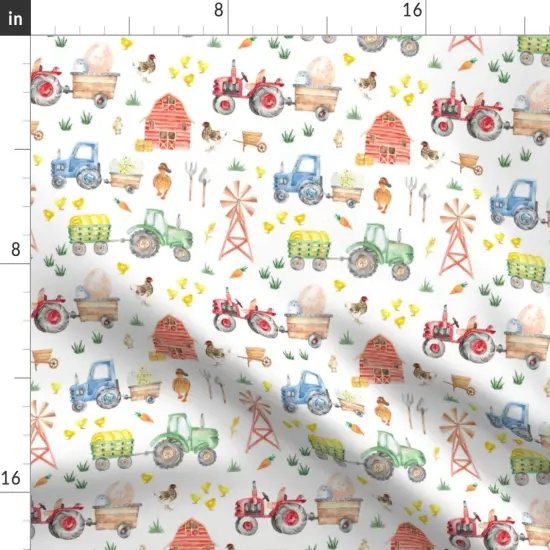 Various Fabrics by the Yard or Fat Quarter Spring Farm Duck Easter Gender Neutral Custom Printed Fabric by Spoonflower {2}