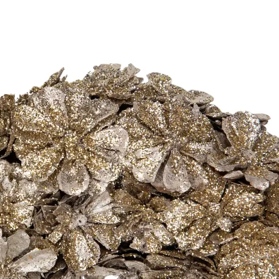 Northlight Gold Glitter Pine Cone Artificial Christmas Wreath, 12-Inch {4}