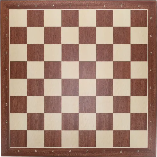 WE Games Mahogany Stained Wooden Chess Board, Algebraic Notation,19.75 in. {1}
