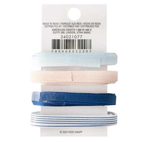 Heidi Swapp Set Sail Ribbon 4/Pkg-4 Yards Each {2}