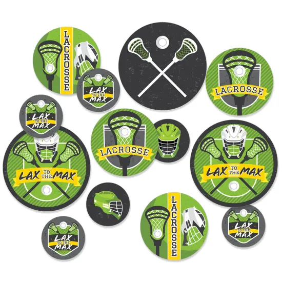 Big Dot of Happiness Lax to the Max Lacrosse Giant Circle Confetti Party Decorations Large Confetti 27 Count {1}