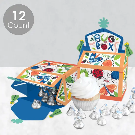 Big Dot of Happiness Buggin' Out - Treat Box Party Favors - Bugs Birthday Party Goodie Gable Boxes - Set of 12 {4}