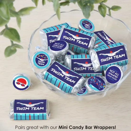 Big Dot of Happiness Making Waves - Swim Team - Swimming Party or Birthday Party Small Round Candy Stickers - Party Favor Labels - 324 Count {7}