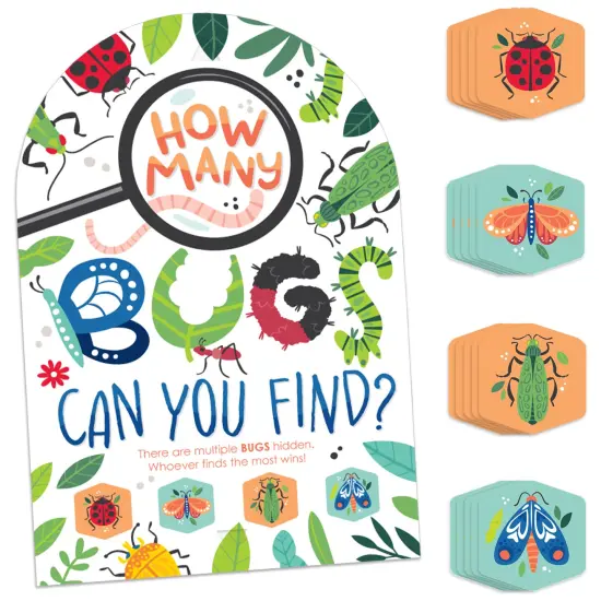 Big Dot of Happiness Buggin' Out - Bugs Birthday Party Scavenger Hunt - 1 Stand and 48 Game Pieces - Hide and Find Game {1}