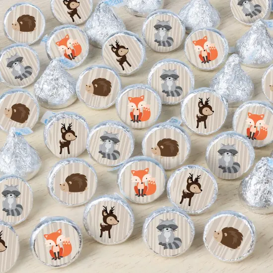 Big Dot of Happiness Woodland Creatures - Baby Shower or Birthday Party Small Round Candy Stickers - Party Favor Labels - 324 Count {1}