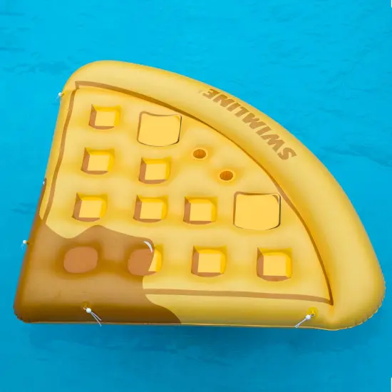 Swimline Waffle Slice Inflatable Swimming Pool Raft - 84" Yellow {3}