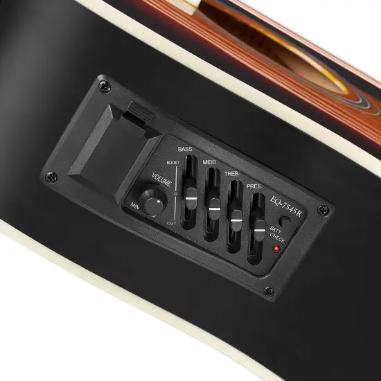 Ashthorpe Full-Size Dreadnought Acoustic Electric Guitar Package with 10 Watt Amp {2}