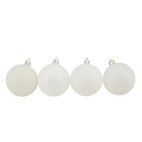 Northlight Shatterproof 4-Finish Christmas Ball Ornaments - 2.5" (60mm) - Candy Cane Red and White - 24ct {3}