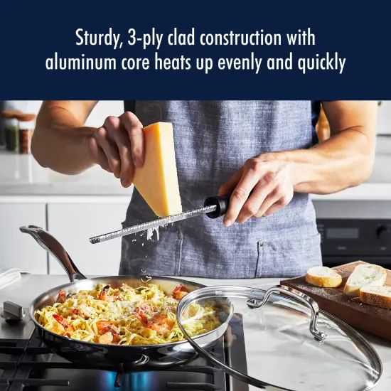 Henckels Clad H3 10-inch Stainless Steel Fry Pan with Lid {4}